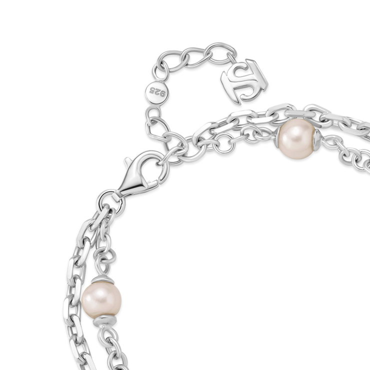 Saint Honore CHARMS women bracelet silver , Mother of pearl