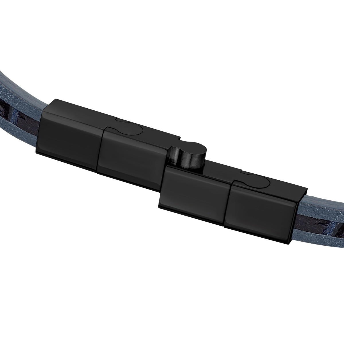 Saint Honore bracelet for men leather navy blue 