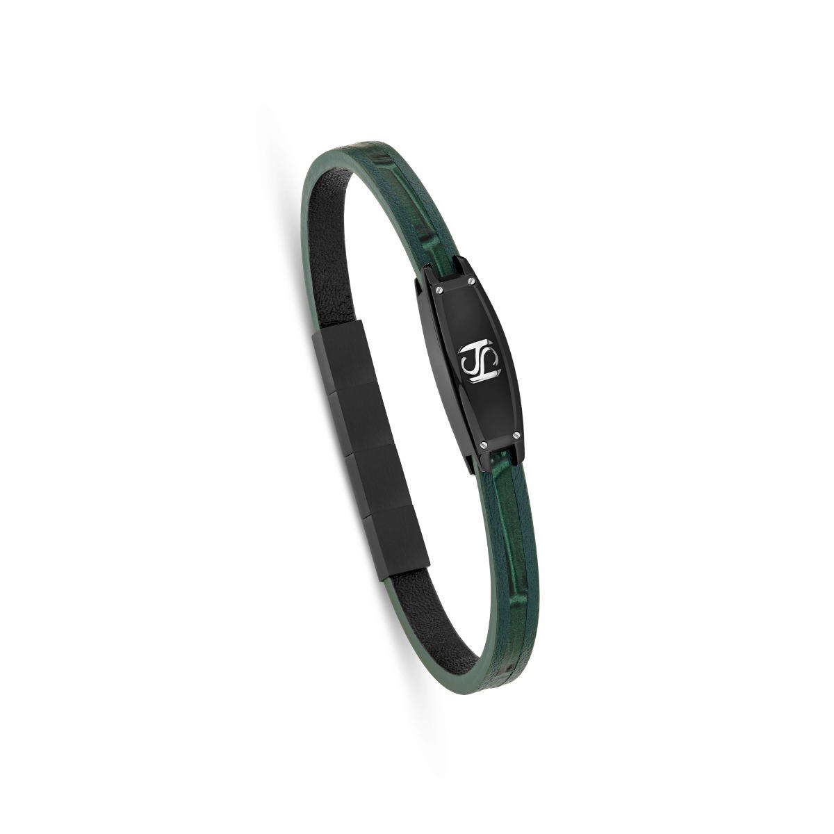 Saint Honore bracelet for men leather green