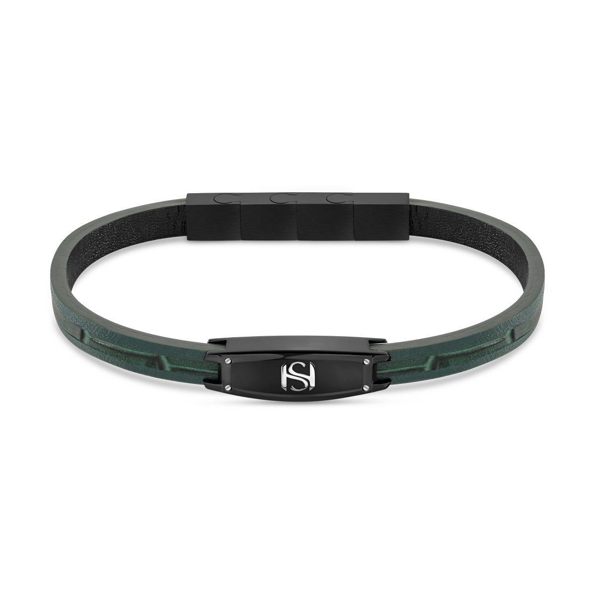 Saint Honore bracelet for men leather green