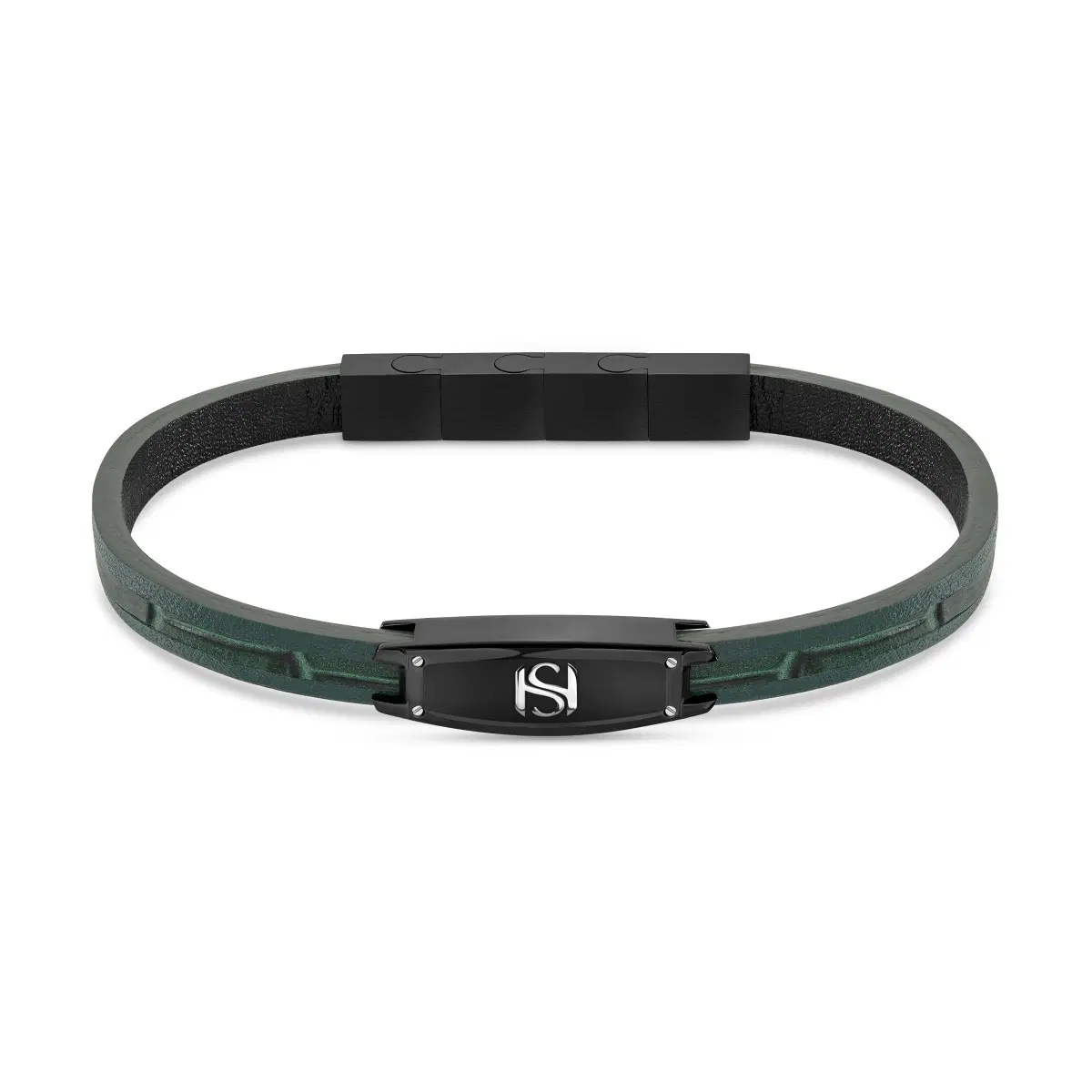 Saint Honore bracelet for men leather green