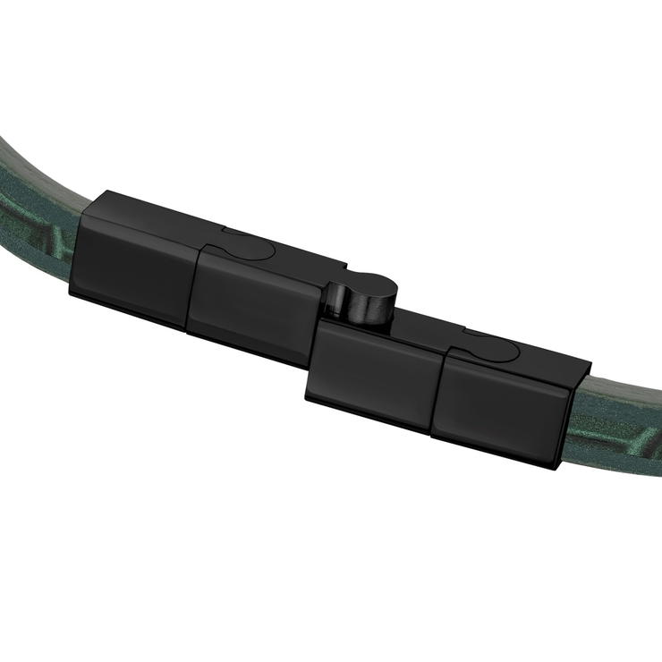Saint Honore bracelet for men leather green