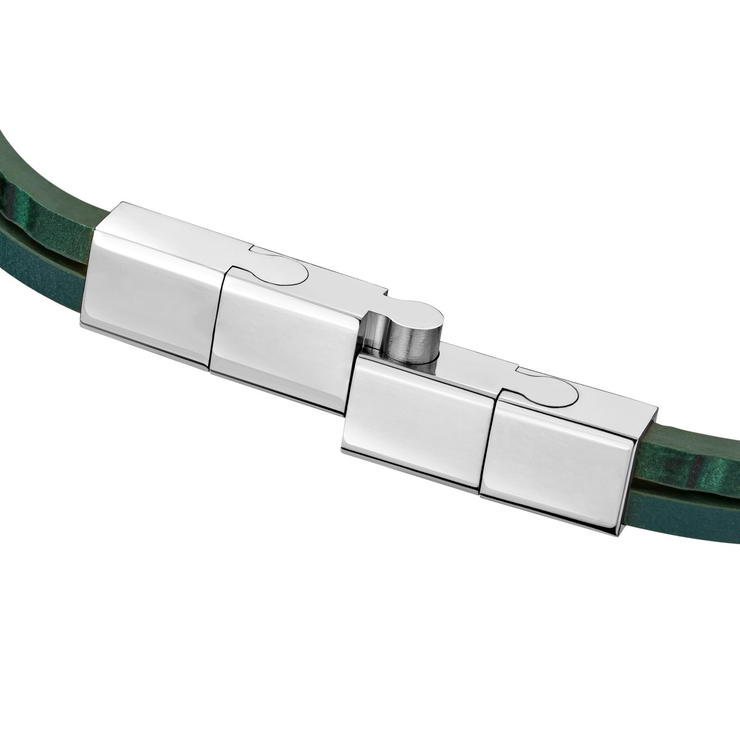 Saint Honore S bracelet for men leather green
