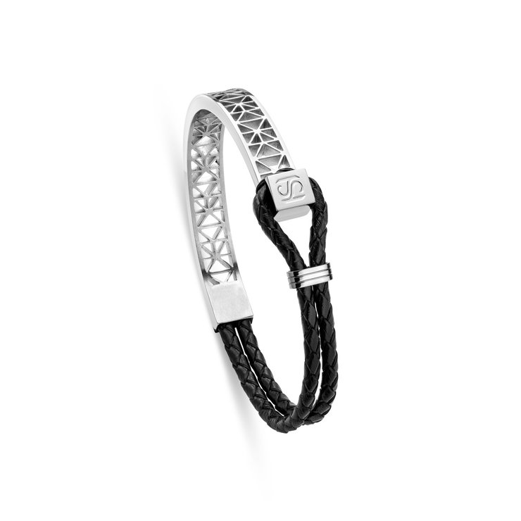 Saint Honore CHAMP DE MARS bracelet for men silver , Black