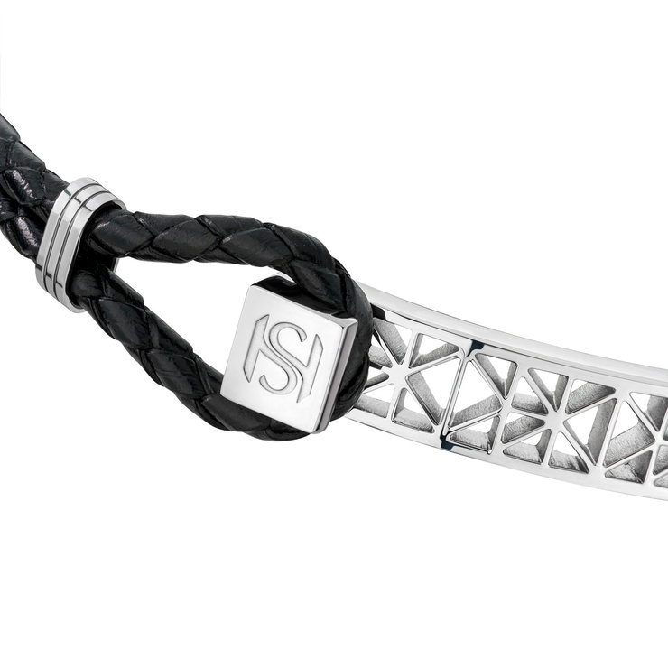Saint Honore CHAMP DE MARS bracelet for men silver , Black