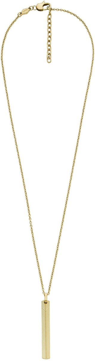 Fossil necklace for men stainless steel gold 
