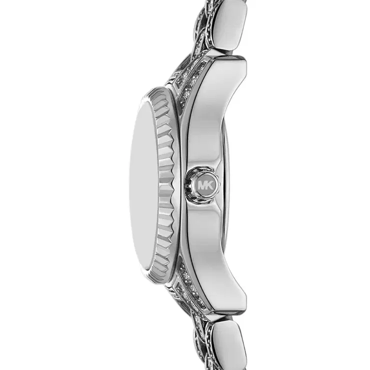 Michael Kors Mini Lexington Pave Silver-Tone Women's Watch