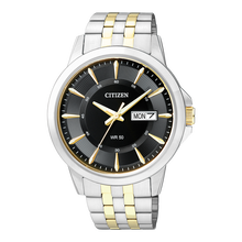 ساعة يد سيتيزن للرجال - ستانلس ستيل بلونين بمينا أسود