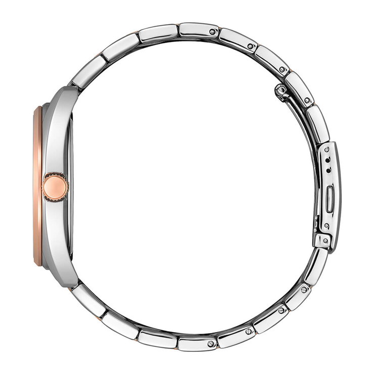 Citizen Quartz Men's Watch - Rose Gold & Black Dial
