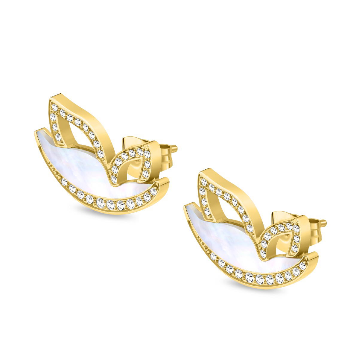 Police BIRDY Ladies Earrings Gold Plated Bird Design