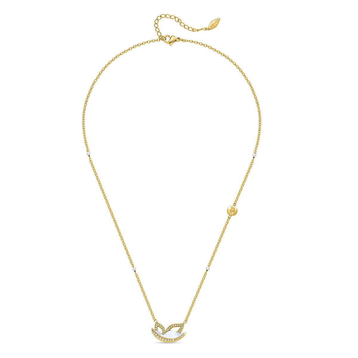Police BIRDY Ladies Necklace Gold Plated with Crystal 