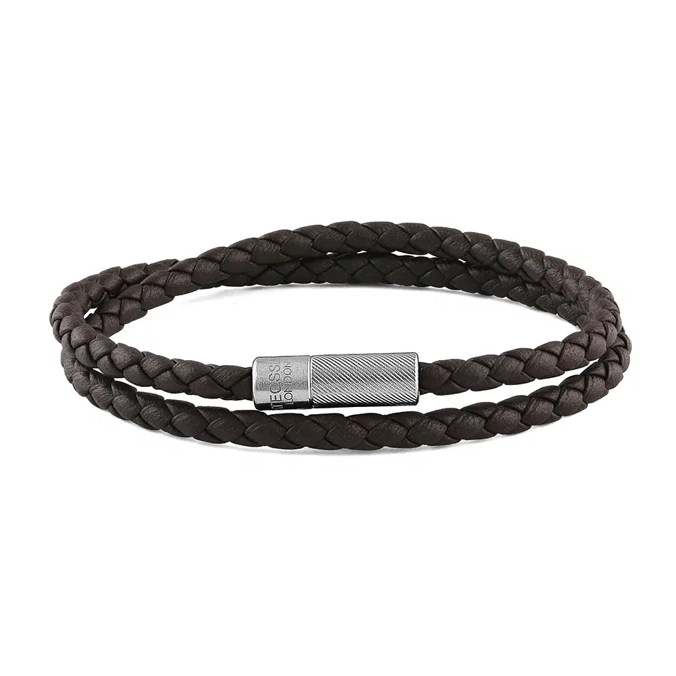 Tateossian Men’s Brown Leather Bracelet