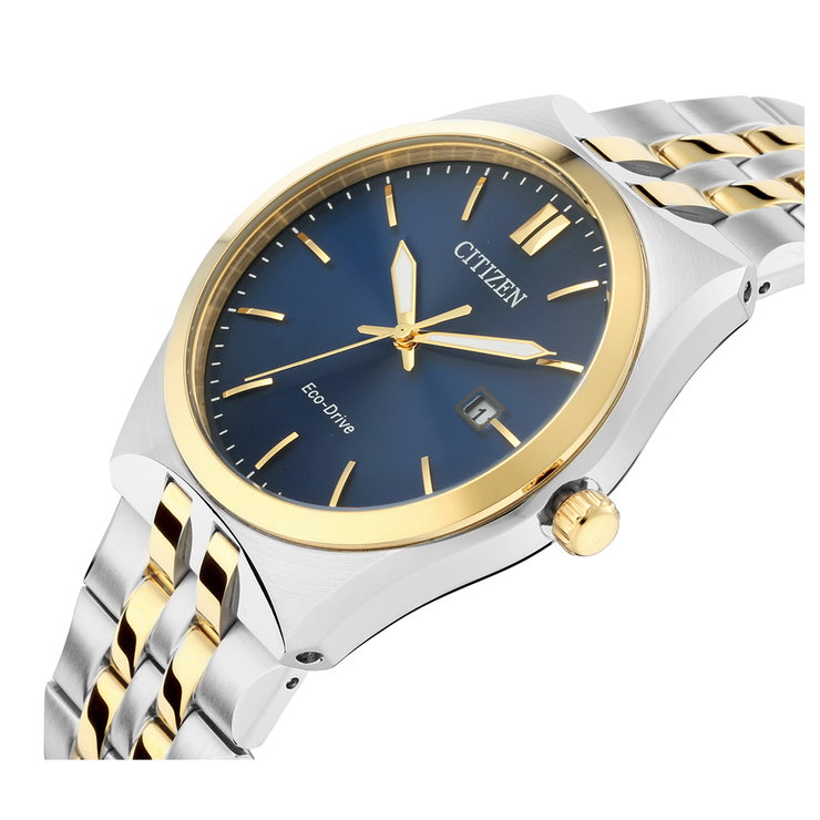 Citizen Eco-Drive Men's Watch - Two-Tone Steel, Blue