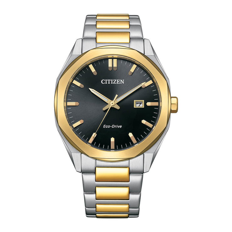 Citizen Eco-Drive Men's Watch - Gold & Silver with Black