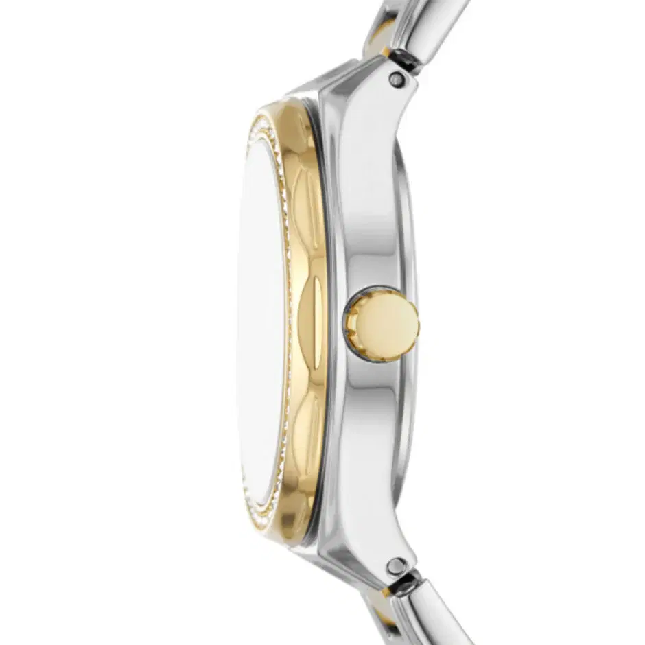 Fossil Women Eevie Watch Two Tone Steel Crystal Bezel