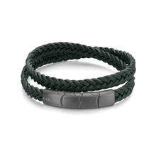 Police GRNLEA Men Bracelet Green Leather 