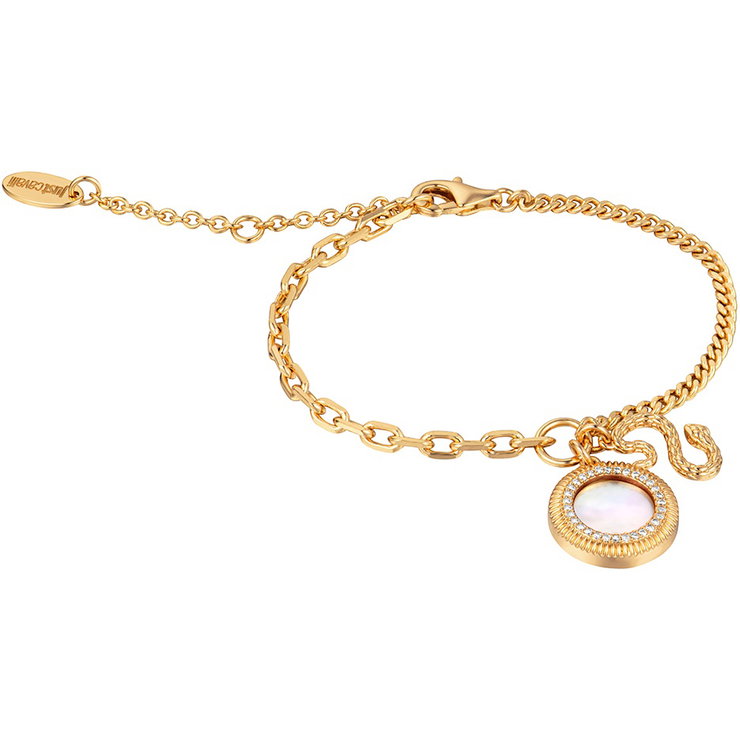 Just Cavalli Women's Gold - Mother-of-Pearl Charm Bracelet