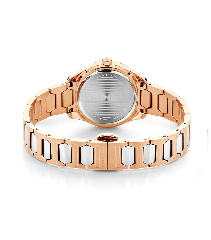 Cerruti 1881 BRETAGNA ladies watch stainless steel rose gold