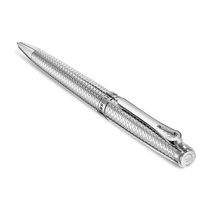 Cerruti 1881 Full Silver Textured Ballpoint Pen – Metal Pen