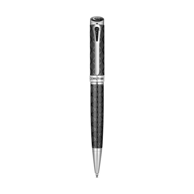 Cerruti 1881 Black Ballpoint Pen & Geometric Pattern