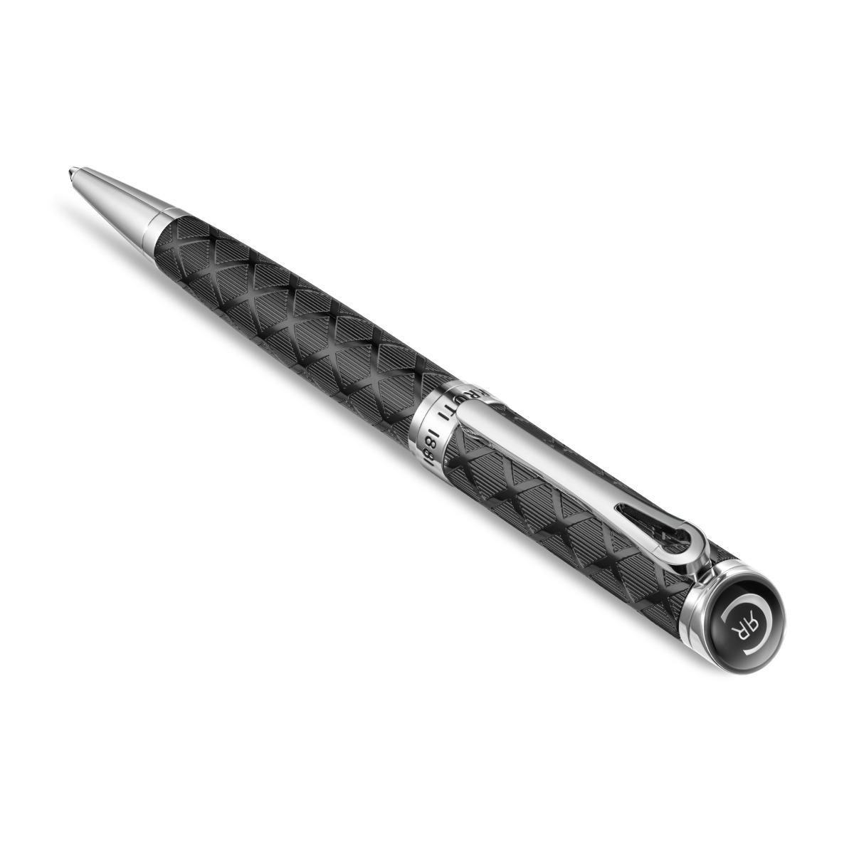 Cerruti 1881 Black Ballpoint Pen & Geometric Pattern
