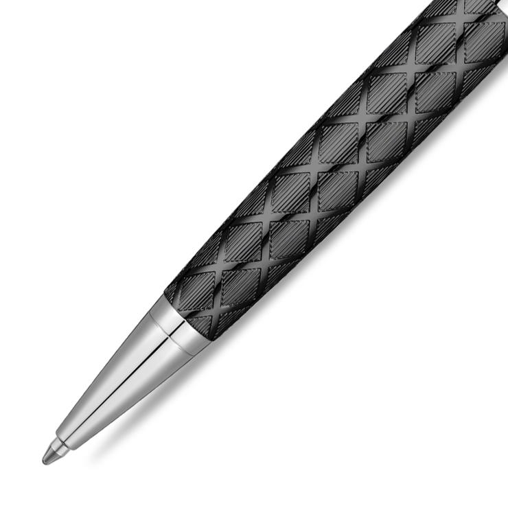 Cerruti 1881 Black Ballpoint Pen & Geometric Pattern
