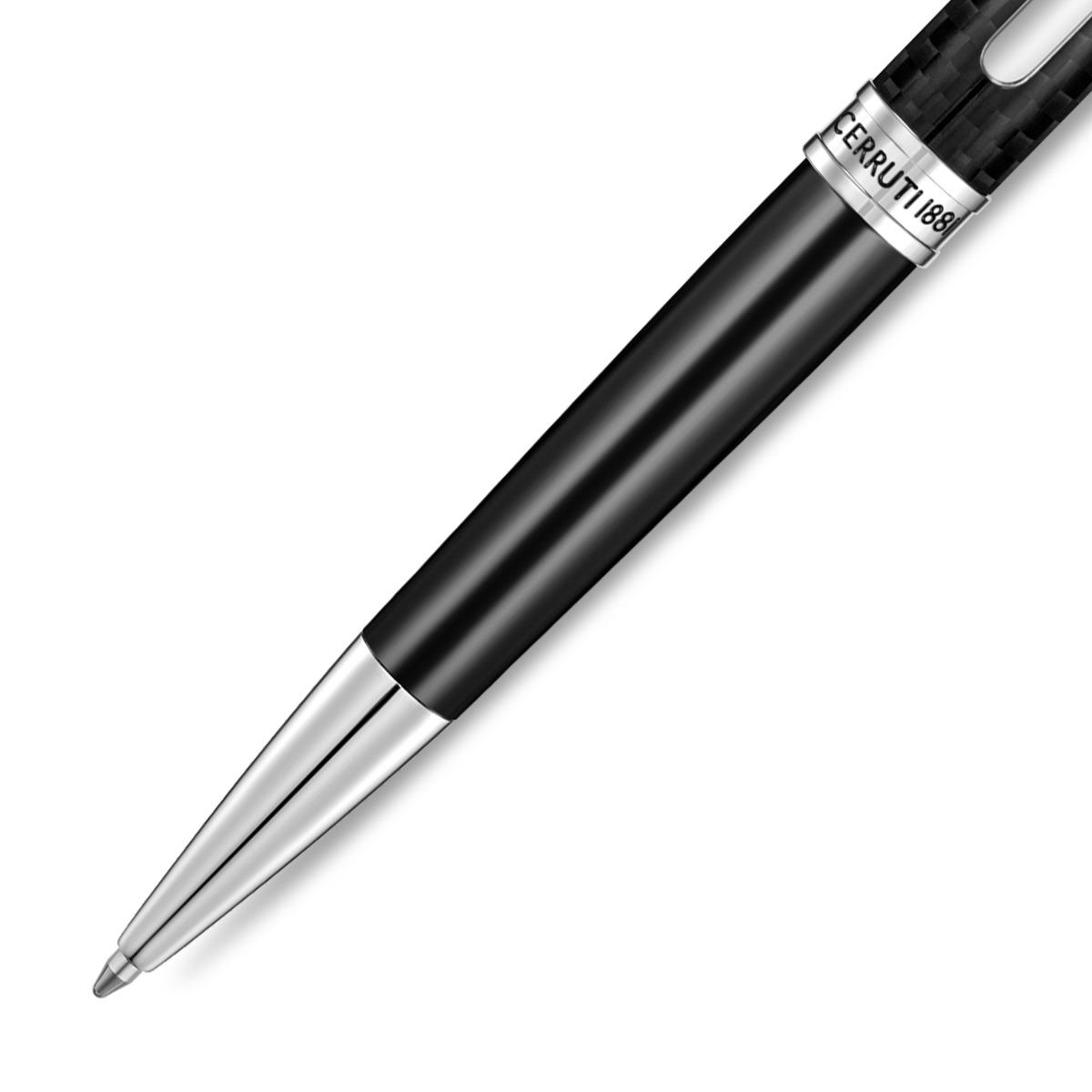 Cerruti 1881 Matte Black and Carbon Fiber Ballpoint Pen