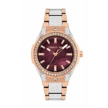 ساعة يد روسيللو من شيروتى 1881 للنساء استيل لون روز قولد وعودى 