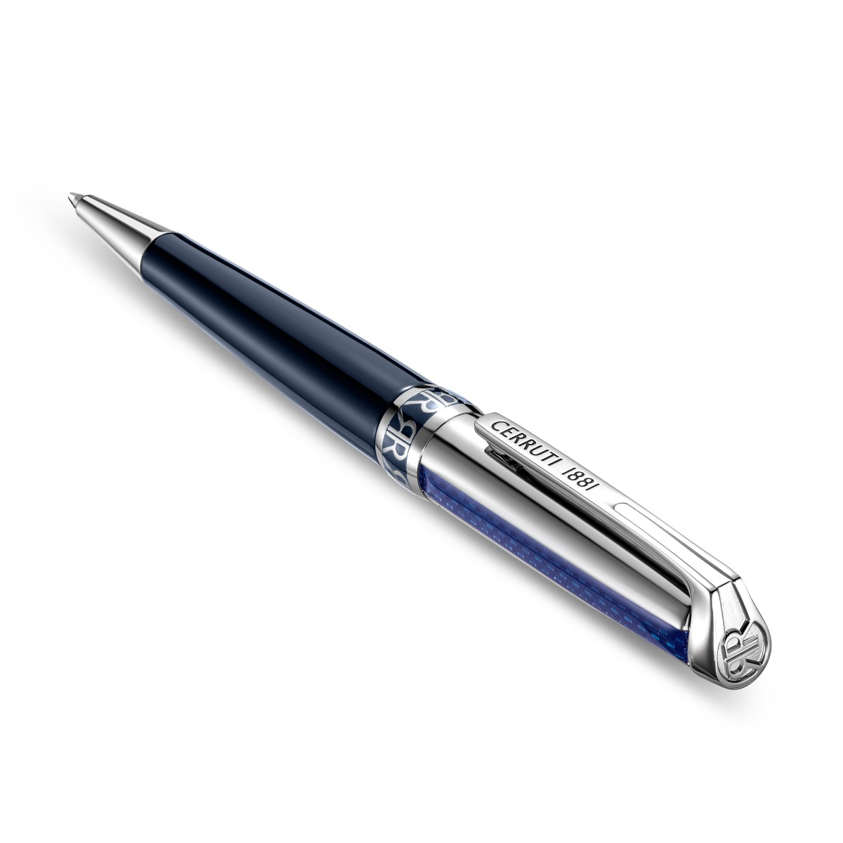 Cerruti 1881 LUCIANO Ballpoint Pen Silver and Blue