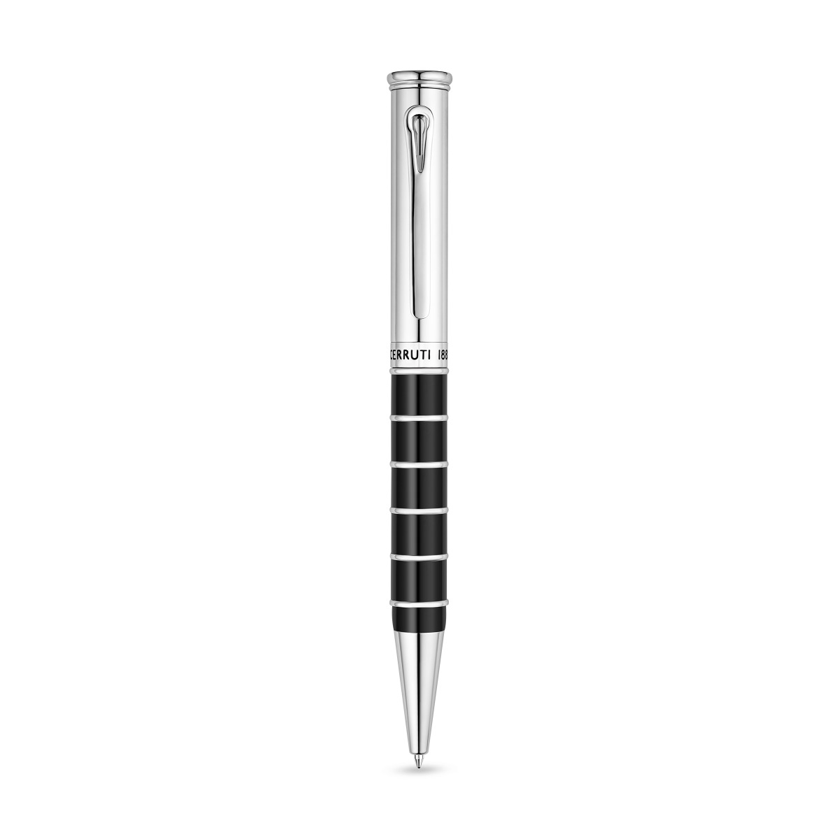 Cerruti 1881 IVO Ballpoint Pen Silver and Black