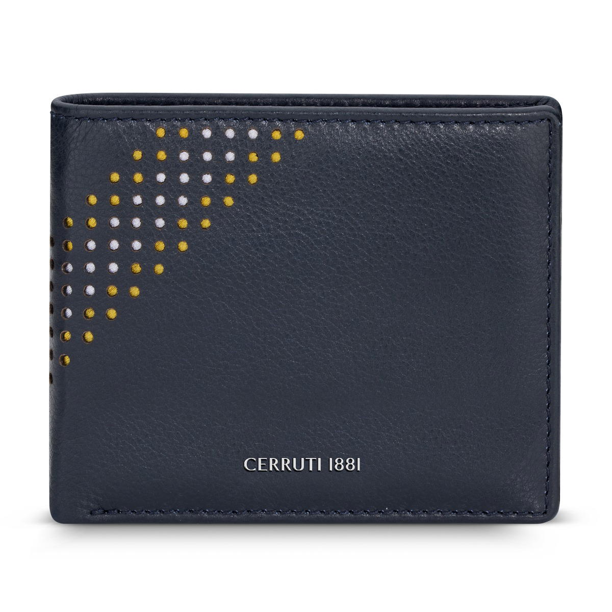 Cerruti 1881 wallet for men 6cc with blue natural leather
