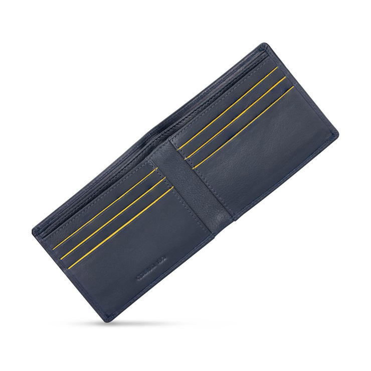Cerruti 1881 wallet for men 6cc with blue natural leather