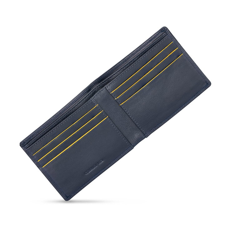 Cerruti 1881 wallet for men 6cc with blue natural leather