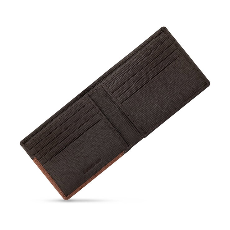 Cerruti 1881 leather wallet for men brown , Black 8 cards