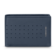 Cerruti 1881 men leather wallet 6 cards navy blue 
