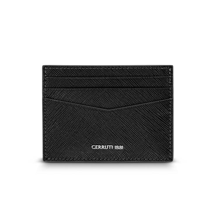 Cerruti 1881 Black Leather Card Holder