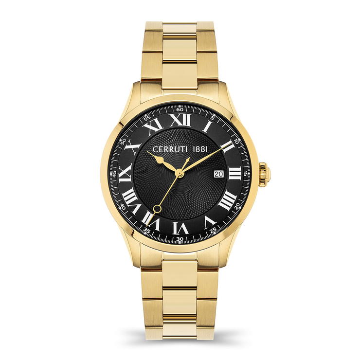 Cerruti 1881 Torcegno Watch For Men Steel Gold , Black