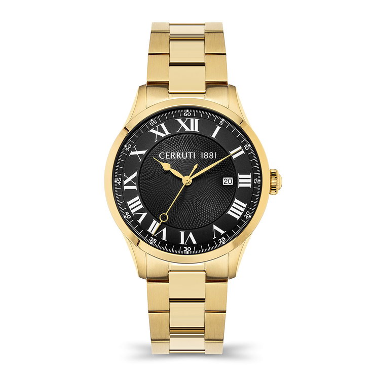 Cerruti 1881 Torcegno Watch For Men Steel Gold , Black