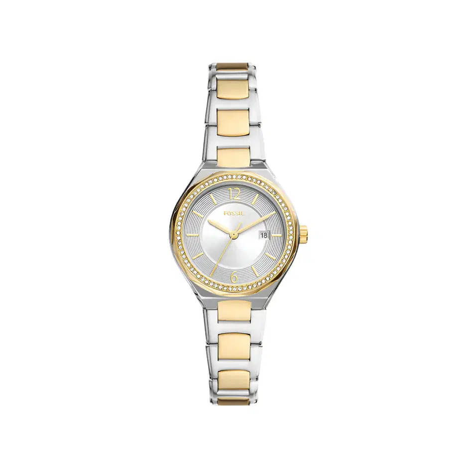 Fossil Women Eevie Watch Two Tone Steel Crystal Bezel