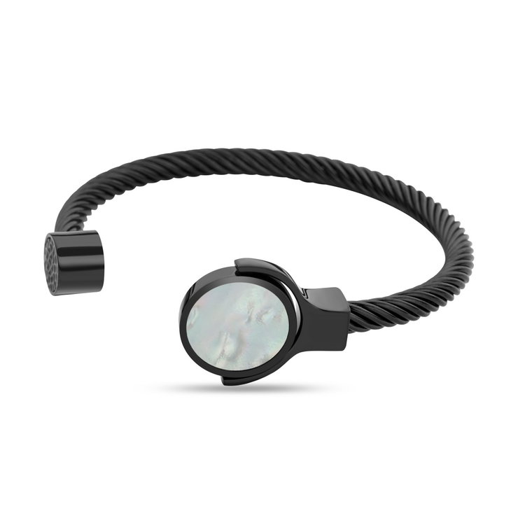 Cerruti 1881 REVERSE bracelet for men gun metal , White
