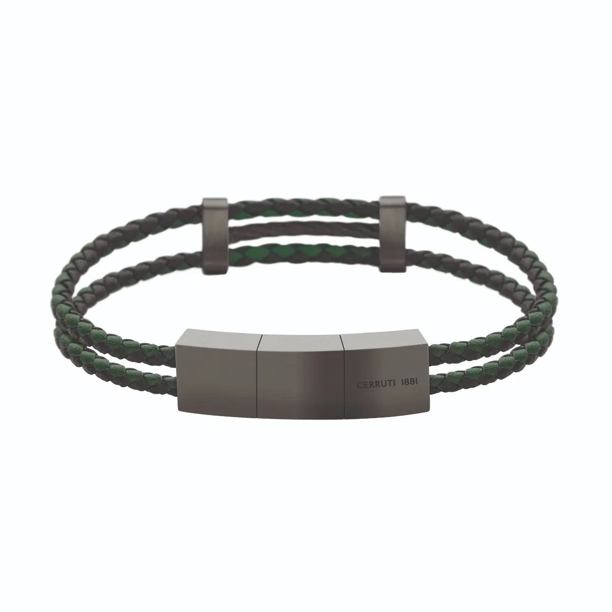 Cerruti 1881 Strings Green Braided Men's Bracelet