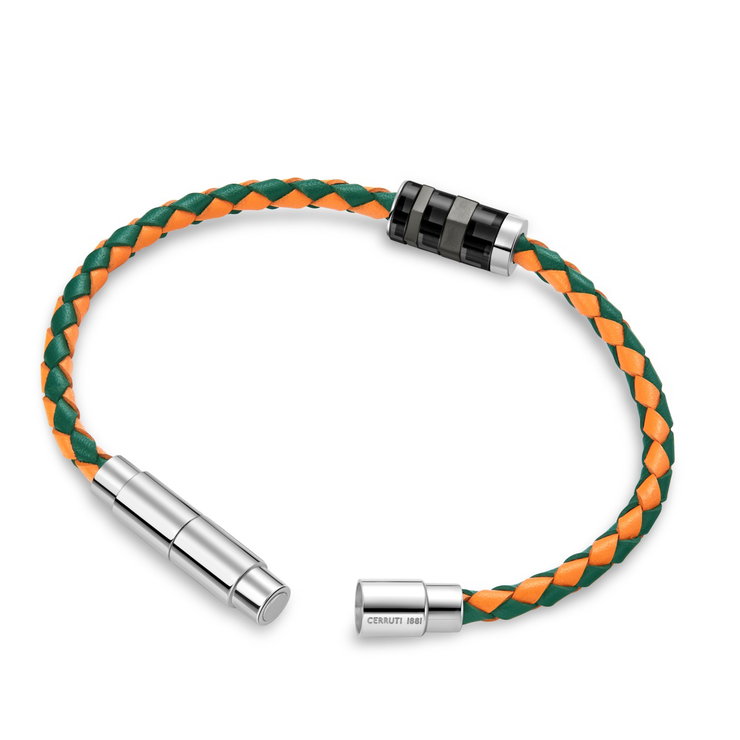 Cerruti 1881 NATTO bracelet for men orange leather