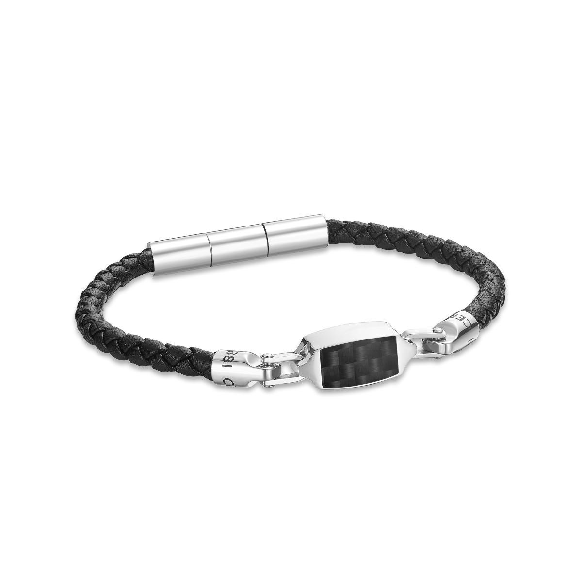 Cerruti 1881 Orazio Black Braided Men's Bracelet