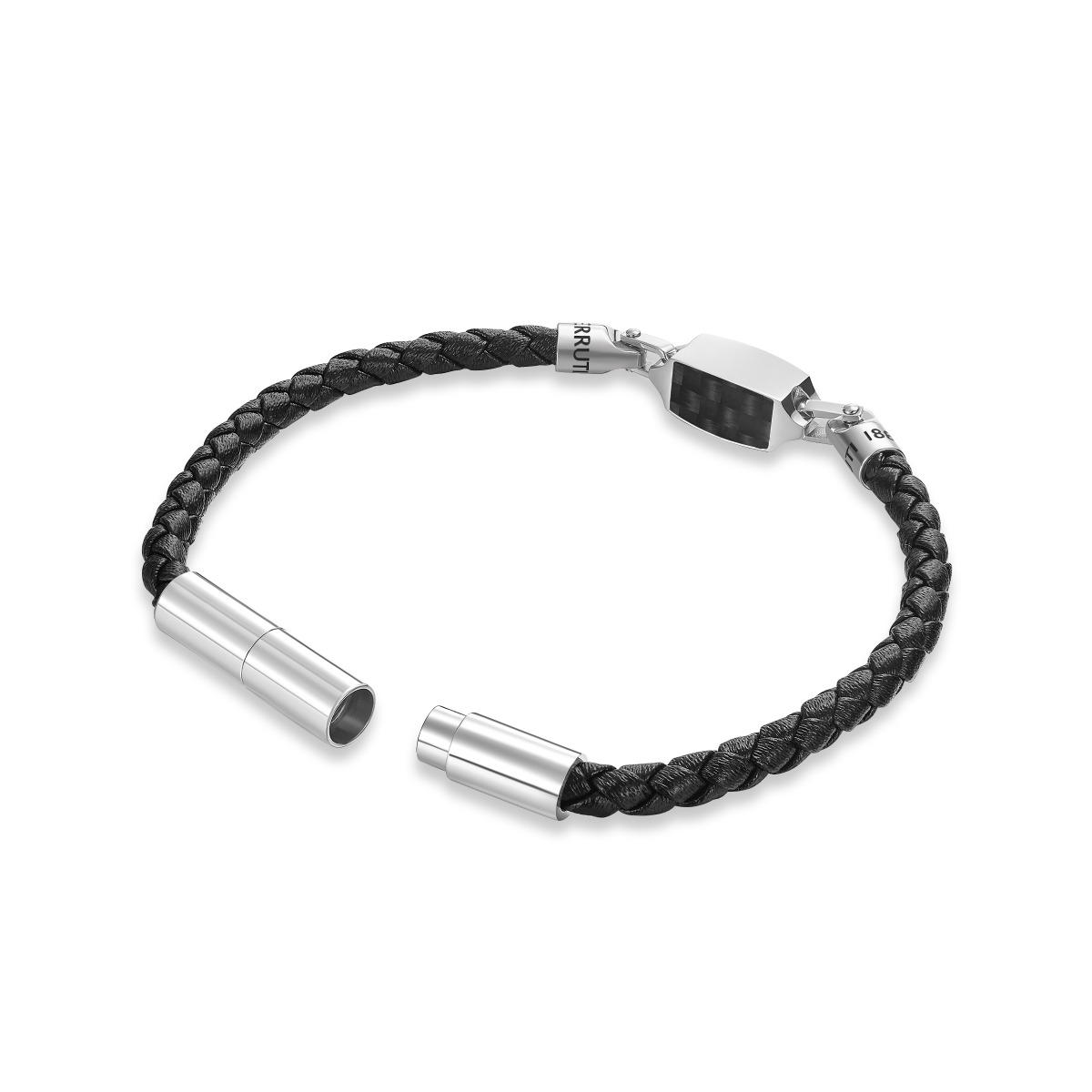 Cerruti 1881 Orazio Black Braided Men's Bracelet