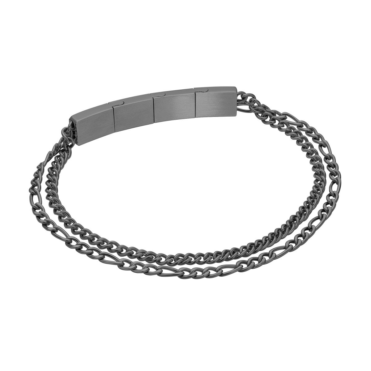 Cerruti 1881 Men's Gunmetal Stainless Steel Chain Bracelet