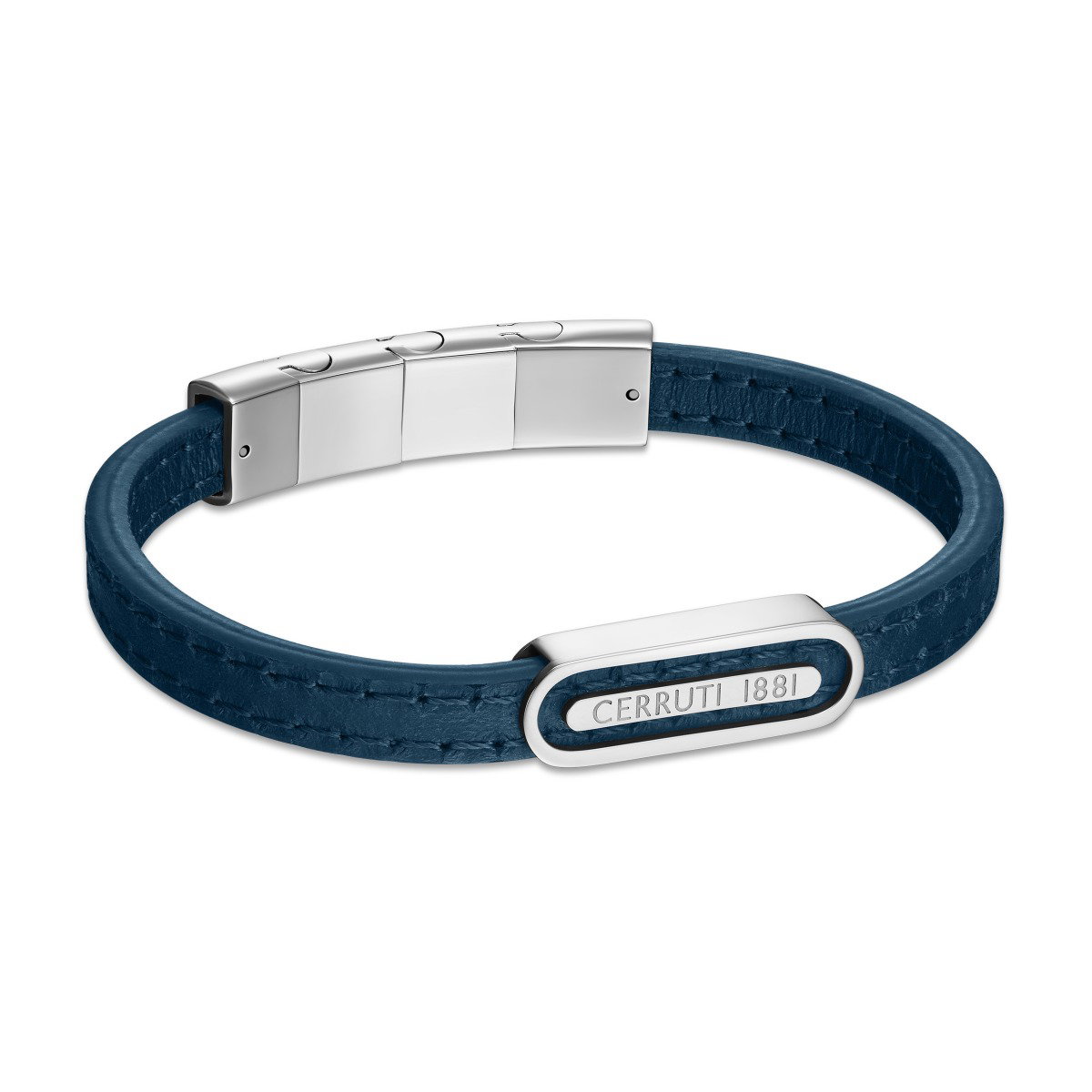 Cerruti 1881 Ettore Men Blue Leather Bracelet