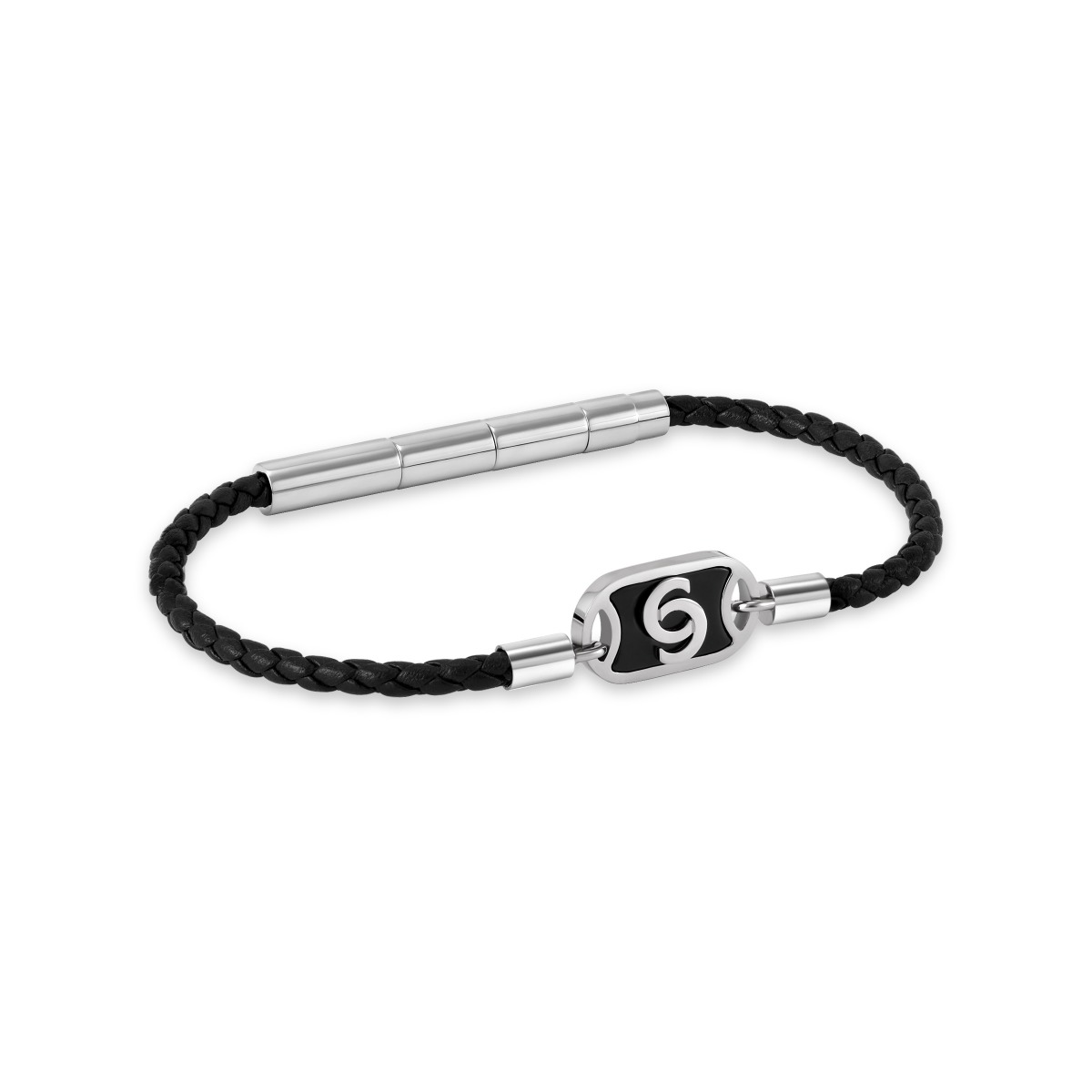 Cerruti 1881 Enrico Men Black Leather Bracelet