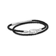 Cerruti 1881 Filippo Men Black Leather Bracelet