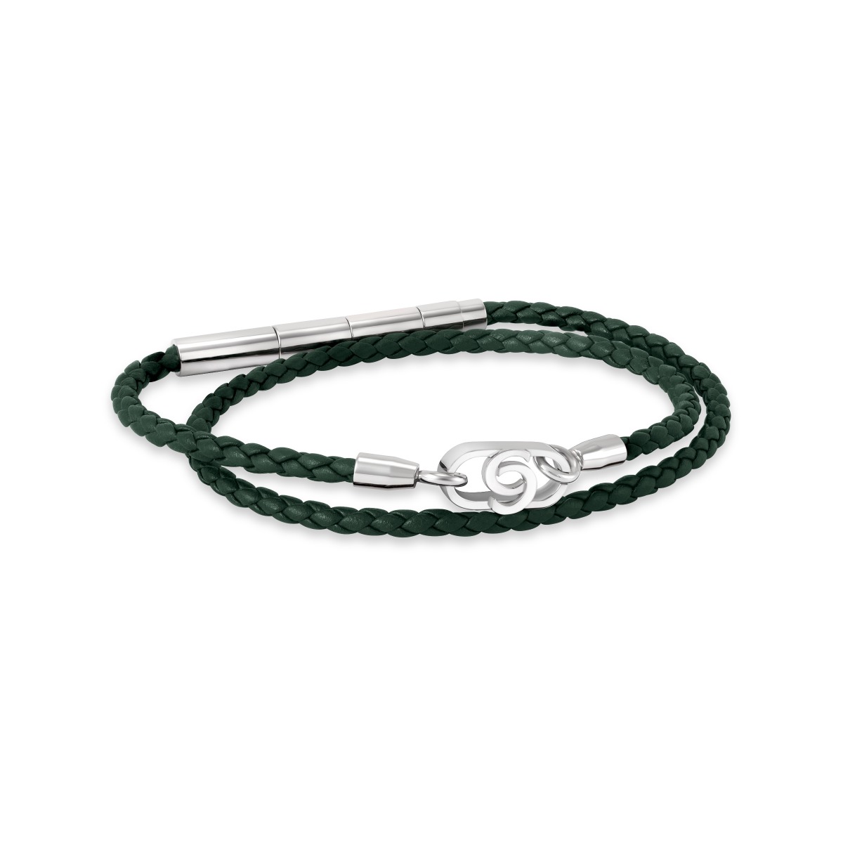 Cerruti 1881 Filippo Men Green Leather Bracelet
