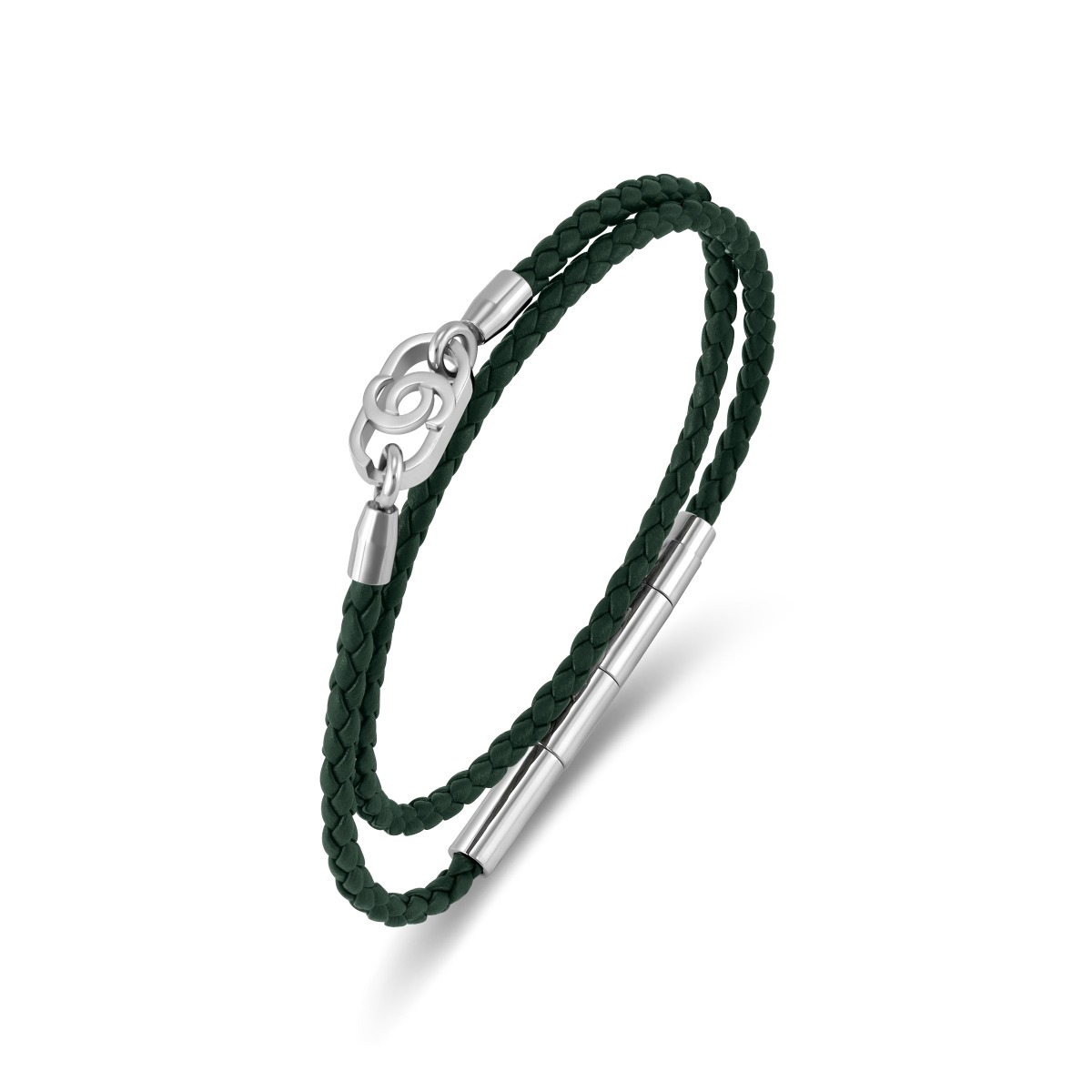 Cerruti 1881 Filippo Men Green Leather Bracelet